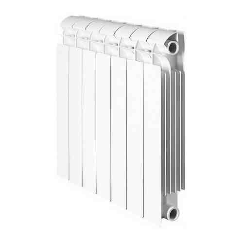 Биметаллический радиатор Global Style Plus 350, 14 секций, боковое подключение, цвет белый Ral 9010