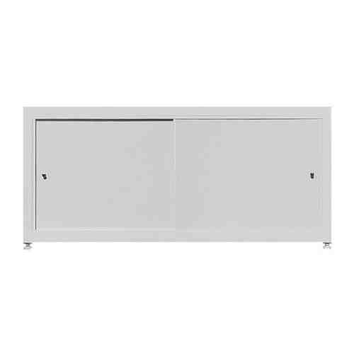 Экран под ванну Акварель 185х50см белый, с раздвижными дверцами из композита, рама из алюминиевого профиля. 2 дверцы.