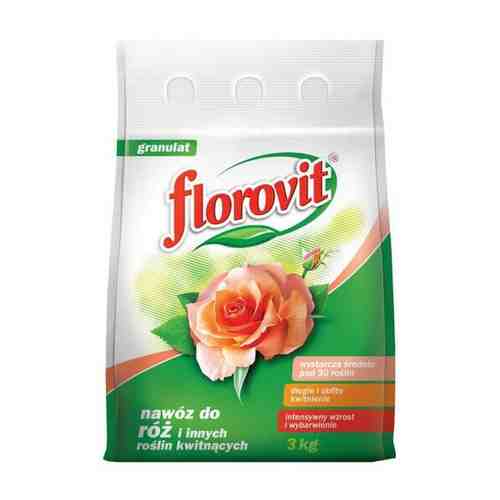 Florovit удобрение гранулированное для роз и других цветущих растений (георгинов, пионов, гладиолусов, шпорников, лилий, тюльпанов, нарциссов, бархатцев, шалфея), 3 кг