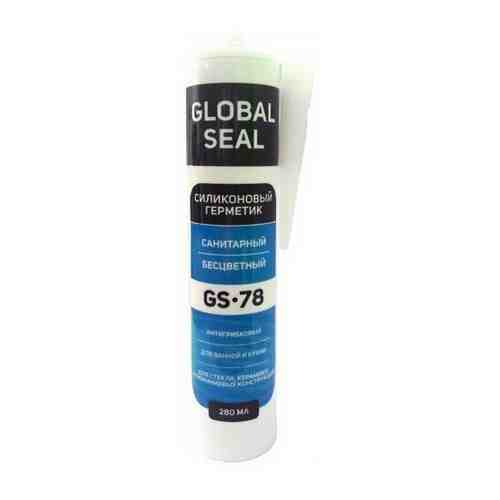 Герметик силиконовый санитарный для ванной и кухни GLOBAL SEAL GS-78, бесцветный, 280 мл
