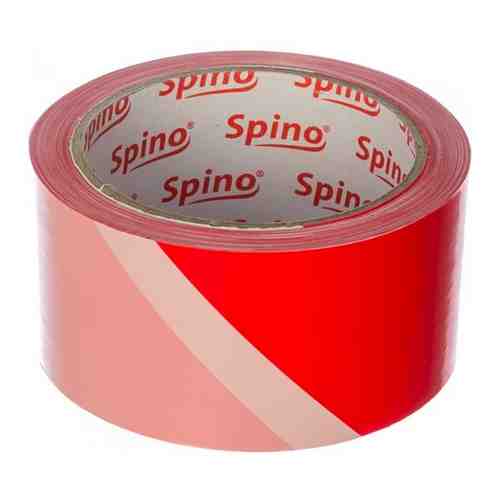 Лента сигнальная SPINO 50мм x 100м, красно - белая, PE Spino 78050
