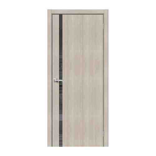 Межкомнатная дверь Браво-1.55 Cappuccino Veralinga/Mirox Grey, Bravo, ПВХ плёнка, со стеклом , 600x2000