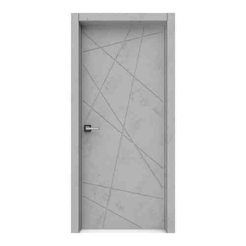 Межкомнатная дверь Emalit Паутинка 2000x600 Светлый бетон