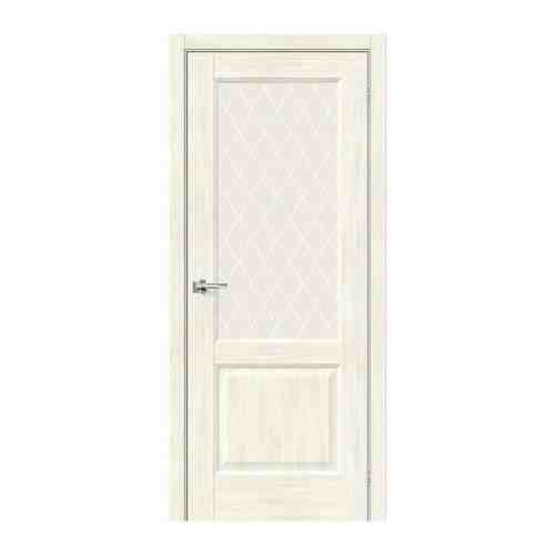 Межкомнатная дверь Неоклассик-33 Nordic Oak/White Сrystal, Bravo, Экошпон, со стеклом , 600x2000