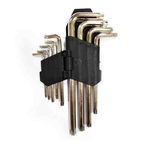 Набор ключей имбусовых Г-образных TORX, 9 шт 22 см
