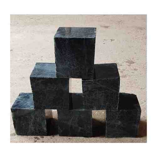 Нефрит кубики шлифованные камни для бани сауны размер 9*9 см в коробке 10 кг