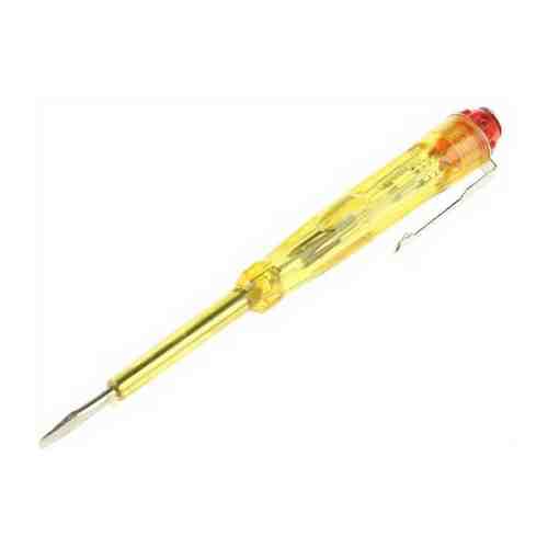 Отвертка индикаторная, желтая ручка 100 - 500 В, 140 мм ( 1 штука)