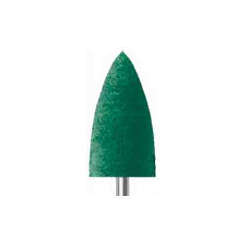 Полир по акрилу, гранатовидный, 1-я ступень, под прямой наконечник, D 10.0 мм, L 20.0 мм, зеленый (P 9604 C)