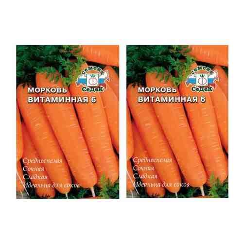 Семена СеДек Морковь Витаминная 6 (2 упаковки)
