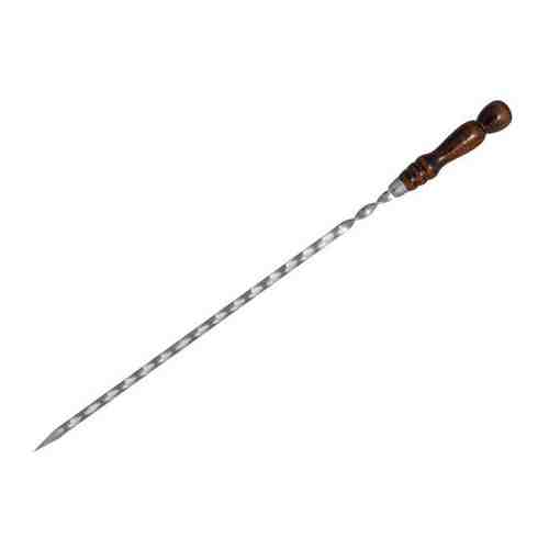 Шампур 1 шт., с деревянной ручкой, 400х12х3 мм