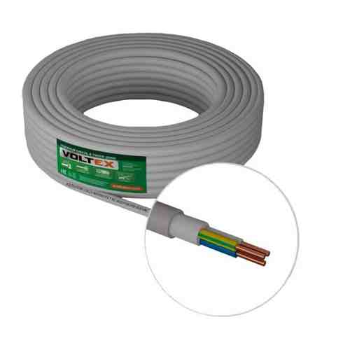 Силовой кабель NYM-J 3х2.5 сер (10) ЗП Voltex