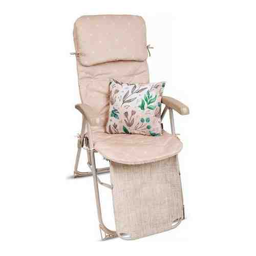 Складное садовое кресло шезлонг для дома и дачи, для рыбалки и комфортного отдыха на природе INHHK7/BL