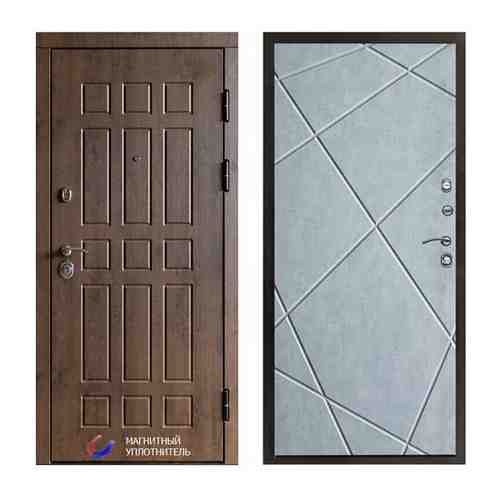Входная дверь Афина Лучи бетон светлый 860х2050 мм.