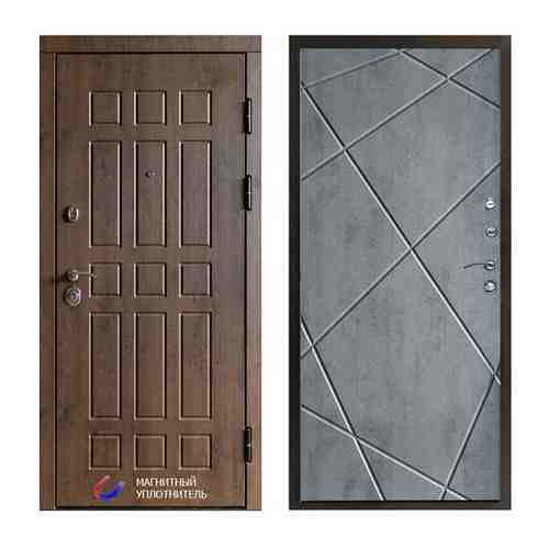 Входная дверь Афина Лучи бетон темный 960х2050 мм.