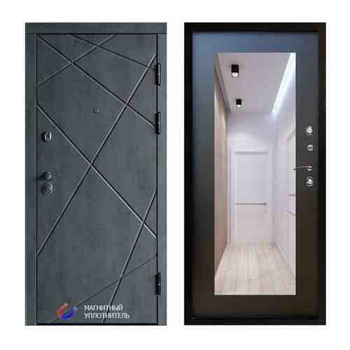 Входная дверь Лучи Зеркало триумф венге 960х2050 мм.