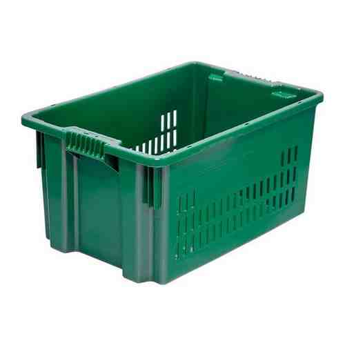 Ящик пластиковый Тара ру для хранения, 60 х 40 х 30 см, 2 шт, зеленый