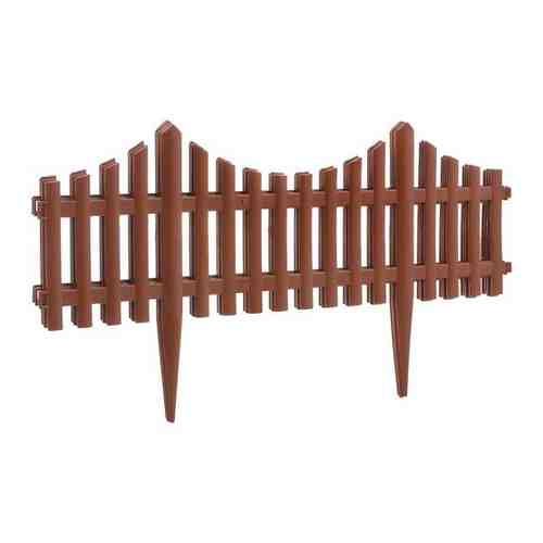 Заборчик для сада декоративный / забор для клумбы / забор декоративный пластиковый style 4 секции, 2,4 метра